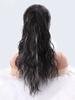 Black Dyed White Tea Grey Medium Long Curly Ponytail Hair Extensions