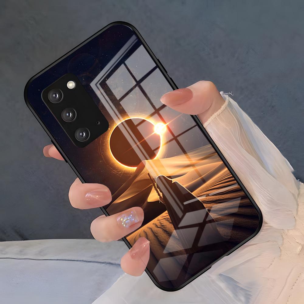 Чехол для телефона 'Дюна' для Samsung S26 S25 Plus S20 S20 Plus S22 Ultra S23 FE S21 Plus S21 Ultra Стеклянная крышка