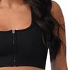 Женский спортивный топ-бра для йоги на молнии, однотонный, с открытой спиной, фитнес-жилет