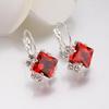 Fashion Women Shiny Rhinestone Leverback Earrings Wedding Engagement Jewelry