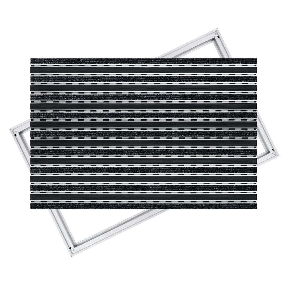 Polentex Aluminum Doormat Rubber + Grosgrain: 60X40, 17Mm With Frame
