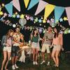 Баннер Hello Spring Красочные весенние украшения с гирляндой из помпонов для дома, офиса, класса и декора весенней вечеринки