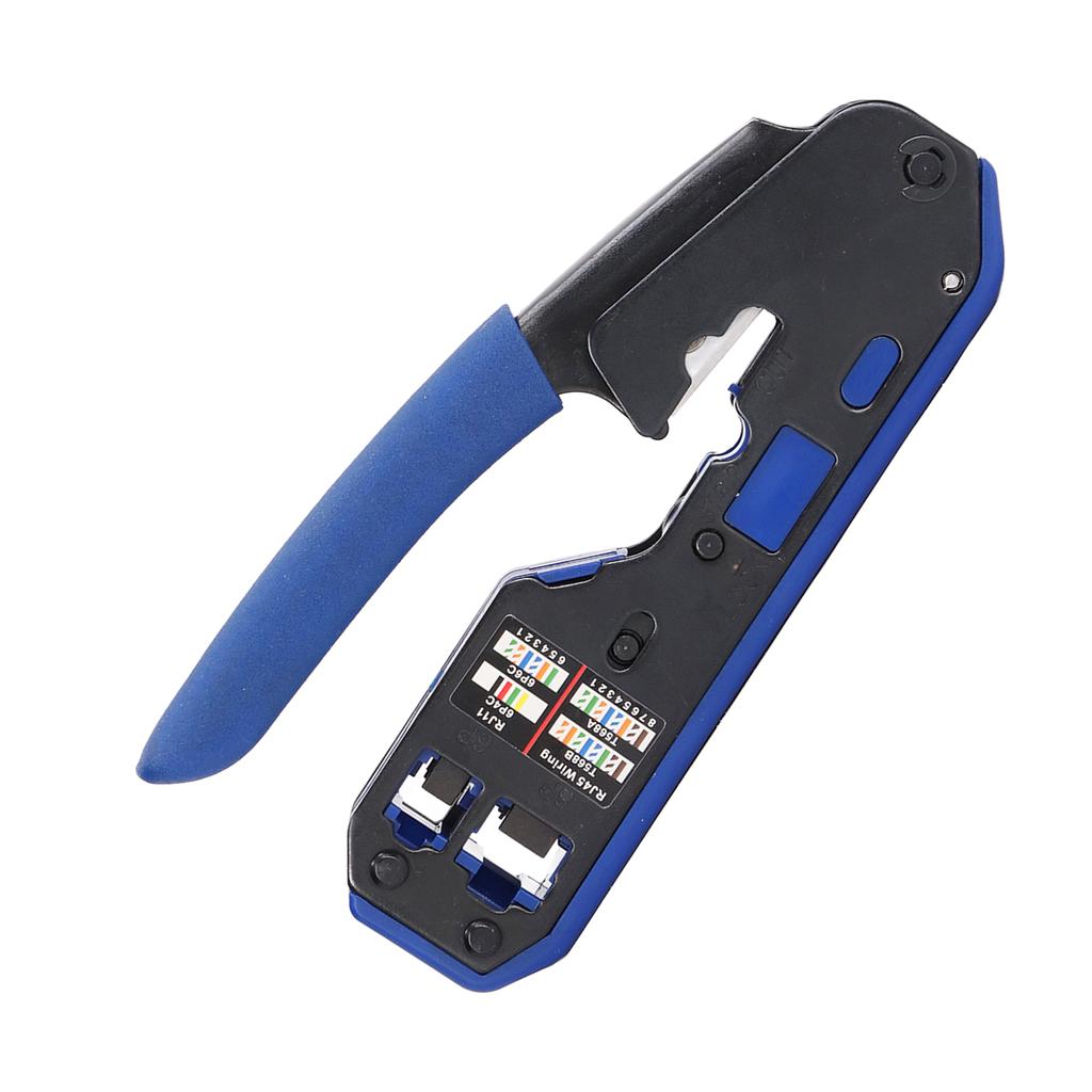 Набор инструментов для обжима RJ45 Сетевой кабель Ethernet Jack Проходной обжимной инструмент для Cat5e Cat6 Cat6a