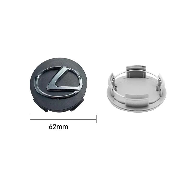 4pcs 62mm Car Wheel Center Hub Cap Badge Emblem Decal Wheel Sticker For Lexus CT ES GS NX IS250 CT200h IS300h ES300h Car Goods