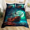 Nautical Theme Big Ship 3D Printed Bedding Set Cozy Duvet Cover King Queen Twin Single Size Birthday Gift Boy Kid Bedroom Decor