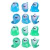 Halloween Mini Ghost Figures with Box Miniature Glow-in-The-Dark Ghost Figurine Luminous Tiny Ghost Toy for Home Party Decor