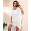 Women's Dress Plus Size Ruffle Solid Color Simple Loose Beach Bikini Cover-Up Swimwear Cover-Ups