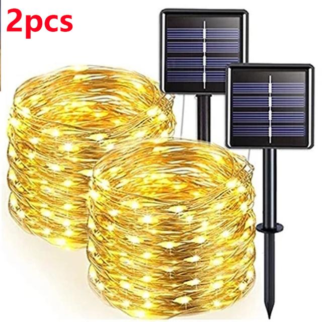 42M400Leds Солнечный светодиодный светильник, уличная гирлянда, садовая гирлянда на солнечных батареях, водонепроницаемая рождественская гирлянда для сада, украшение на открытом воздухе
