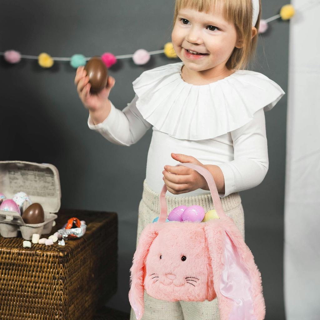Пасхальная модная ручная сумка для хранения, корзина для хранения, плюшевая корзина с ушками кроликов