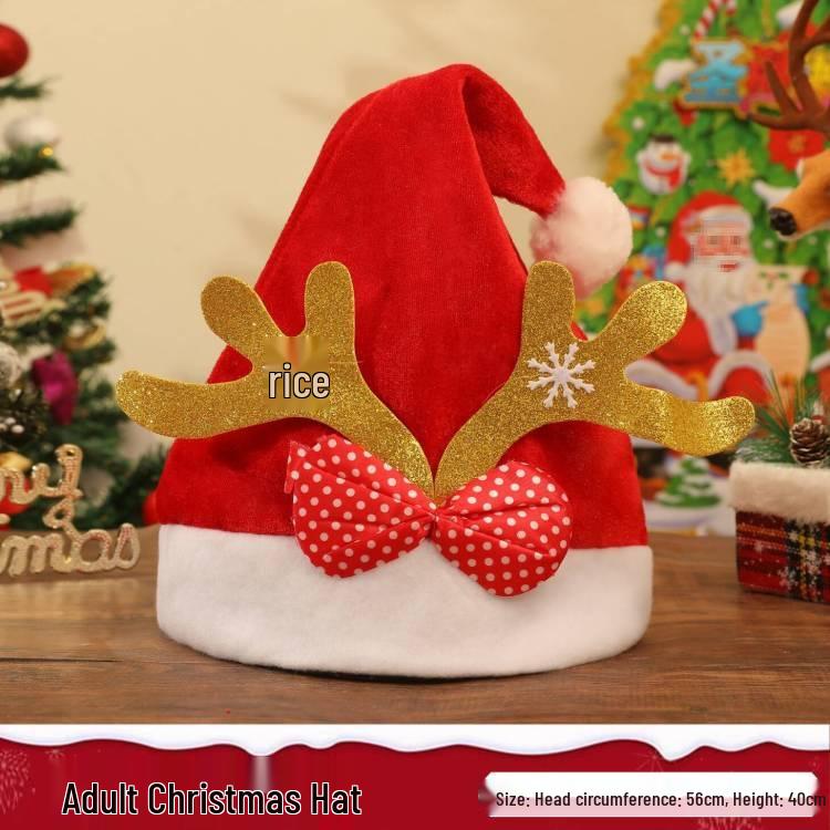 Толстая плюшевая шапка Санта-Клауса - Рождественский подарок для взрослых, мальчиков и девочек