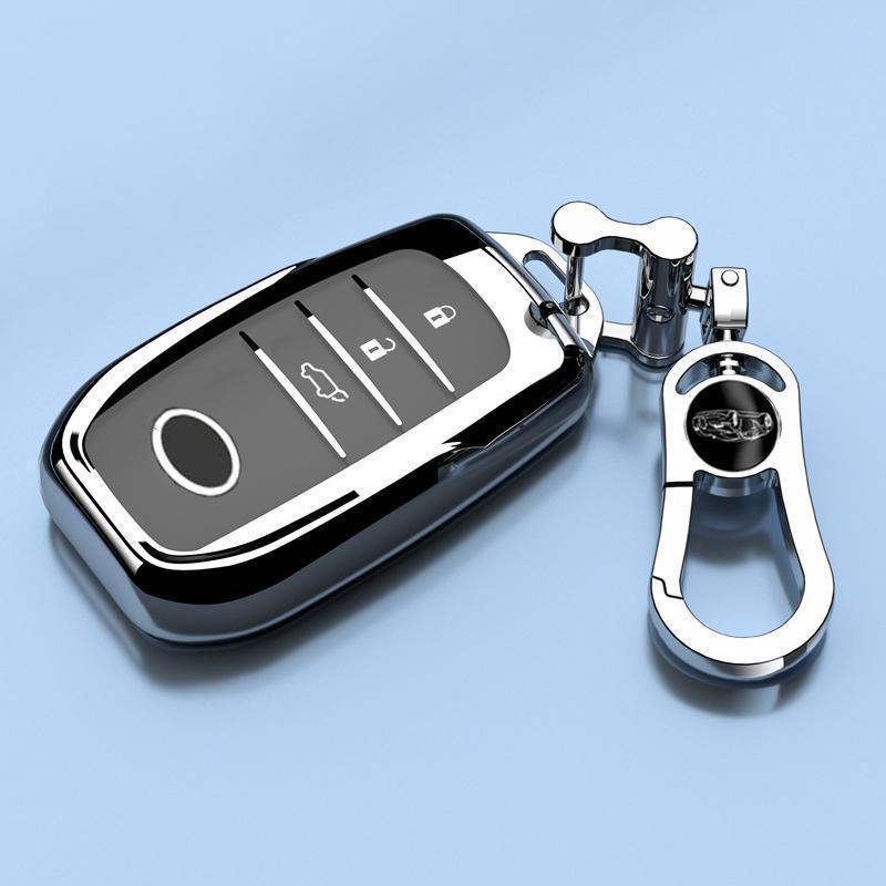 Роскошный подвес-чехол для ключа для Toyota Highlander 2025 – Унисекс, Полностью закрывающаяся пряжка с гибридной цепочкой 380T