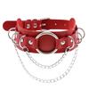 2025 Black Gothic Punk Choker Necklaces Goth Chain Collar Dark Fashion Leather Chocker Necklace Bondage Club Party Accessories