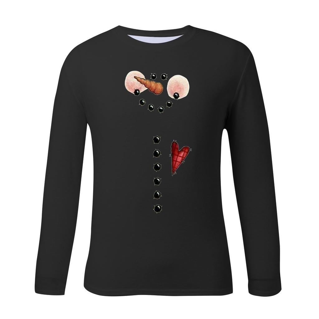 Муж. Футболка Круглый вырез Одежда Одежда На открытом воздухе Длинный рукав С принтом Модельер Винтаж