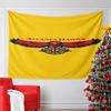 Atlanta Hawks Logo on Yellow Background Pattern Wall Hanging Tapestry Decorative Tapestry Home Decor for Bedroom and Living Room