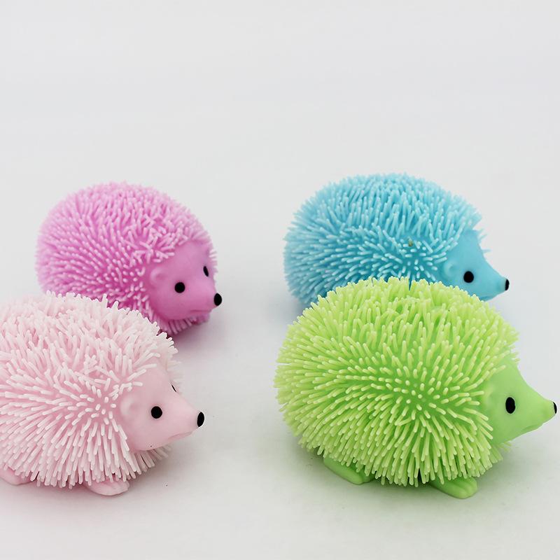 1pc Pinch Hedgehog Squeeze Toys Glitter Creative Fidget Toy Stress Relief Sensory Toy For Kids Adults Gift
