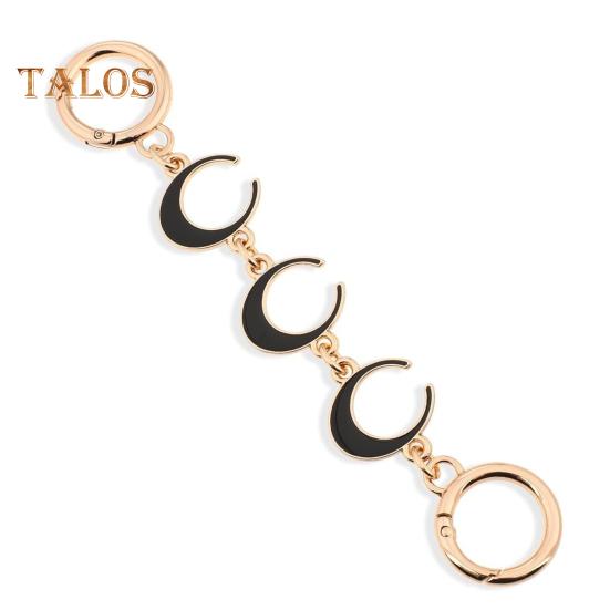 Extension Chain DIY Shoulder Bag Strap Replacement Extended Chain Hollow Moon Shape Polished Lightweight Purse Wallet Strap Extender