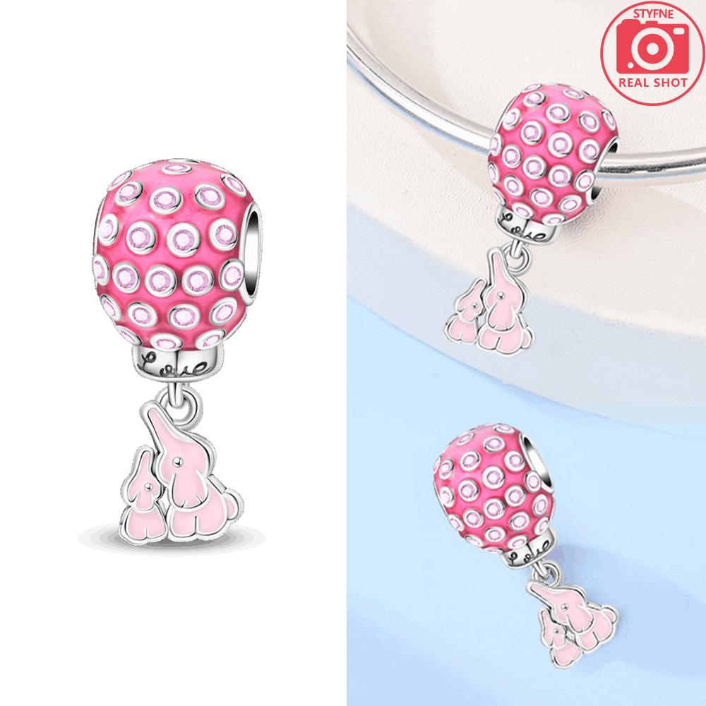 Balloon Butterfly Pendant Cherry Blossom Umbrella Beads Fit Bracelet Women Original Copper Jewelry Diy Anniversary Gift