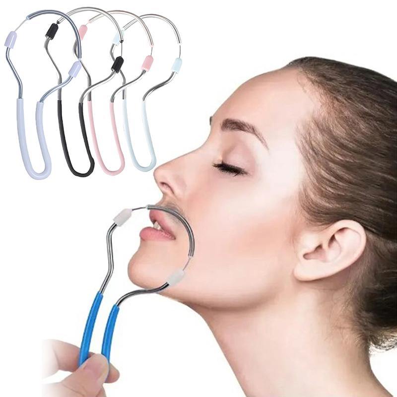 Портативный ручной эпилятор для волос, бритва для губ, инструмент для очистки лица с массажером для жировых валиков, набор для ухода за женской красотой