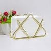 Iron Paper Towel Holder Triangle Shape Stainless Large Capacity Polished No Deformation Bar Office Kitchen Table Napkin Holder Napkin Dispenser Tissue