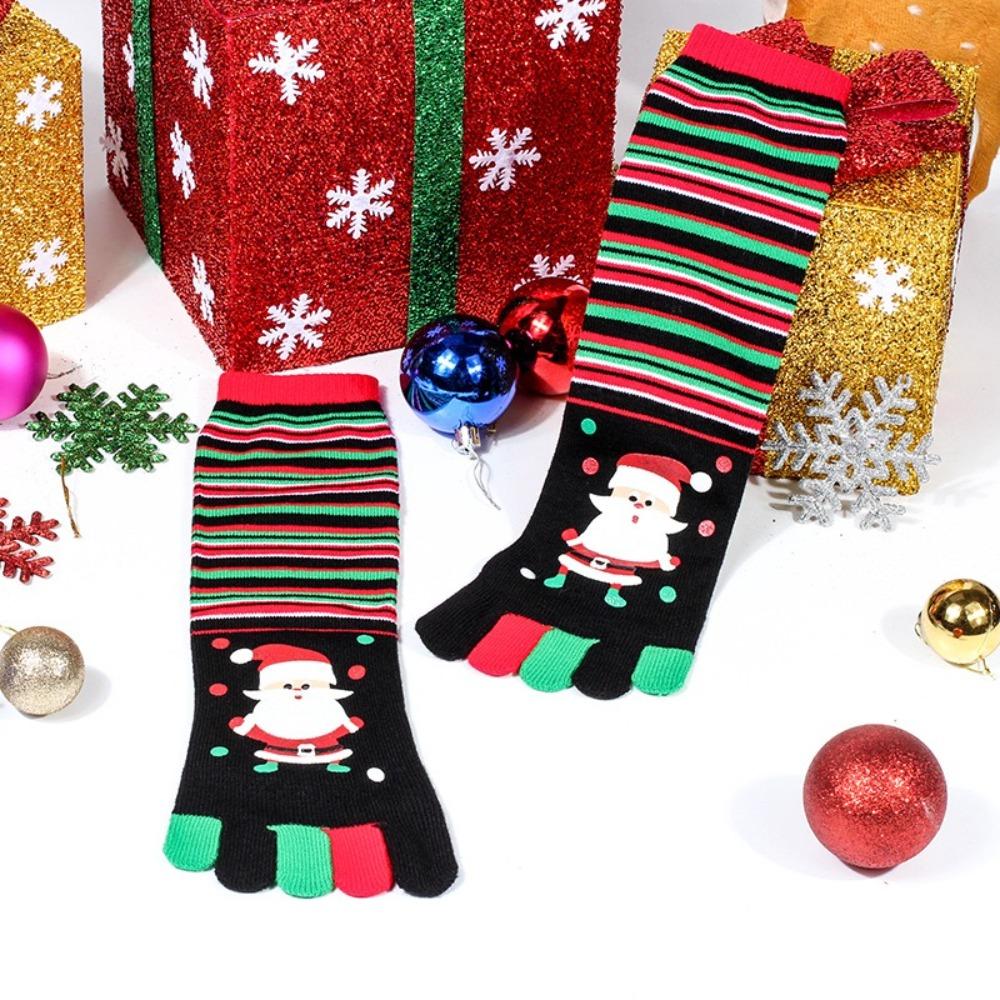 Winter Warm Christmas Toe Socks Cartoon Printed Leg Warmer High Socks Women Boot Sock  Xmas Party