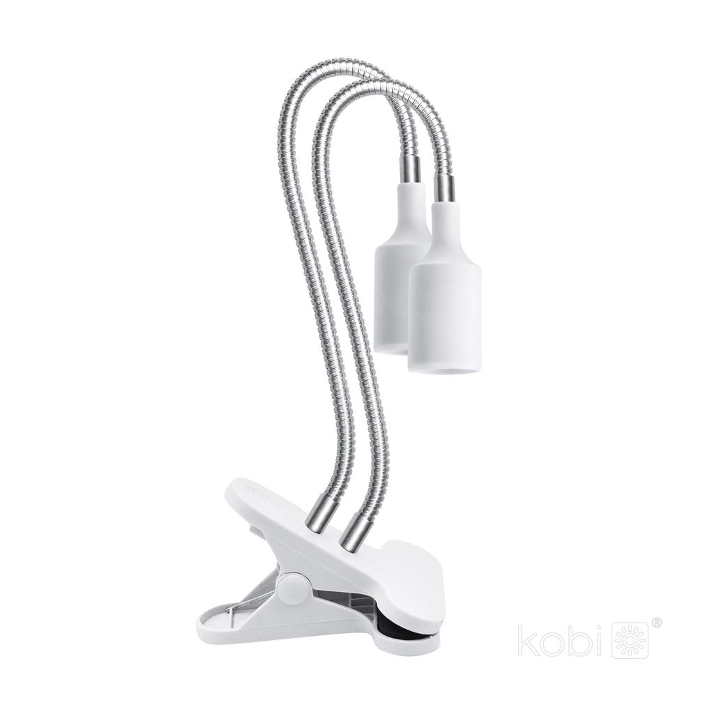 Clip lamp for plants 2xE27 white
