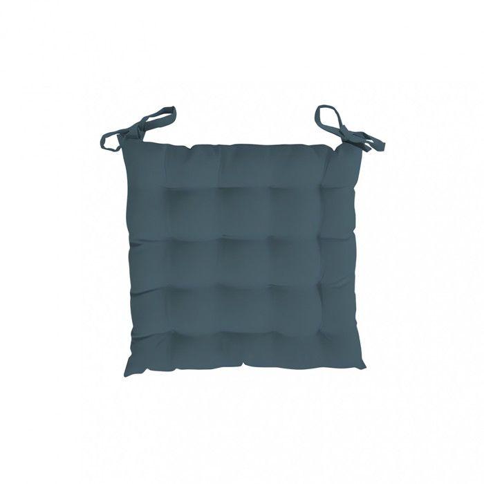 Upholstered Chair Cover 40x40x5 Cm ALIX Celadon Blue, by Soleil D'ocre