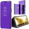 Protective Case - BOOLING - for Samsung Galaxy S22 - Mirror Effect - Translucent Window - Purple
