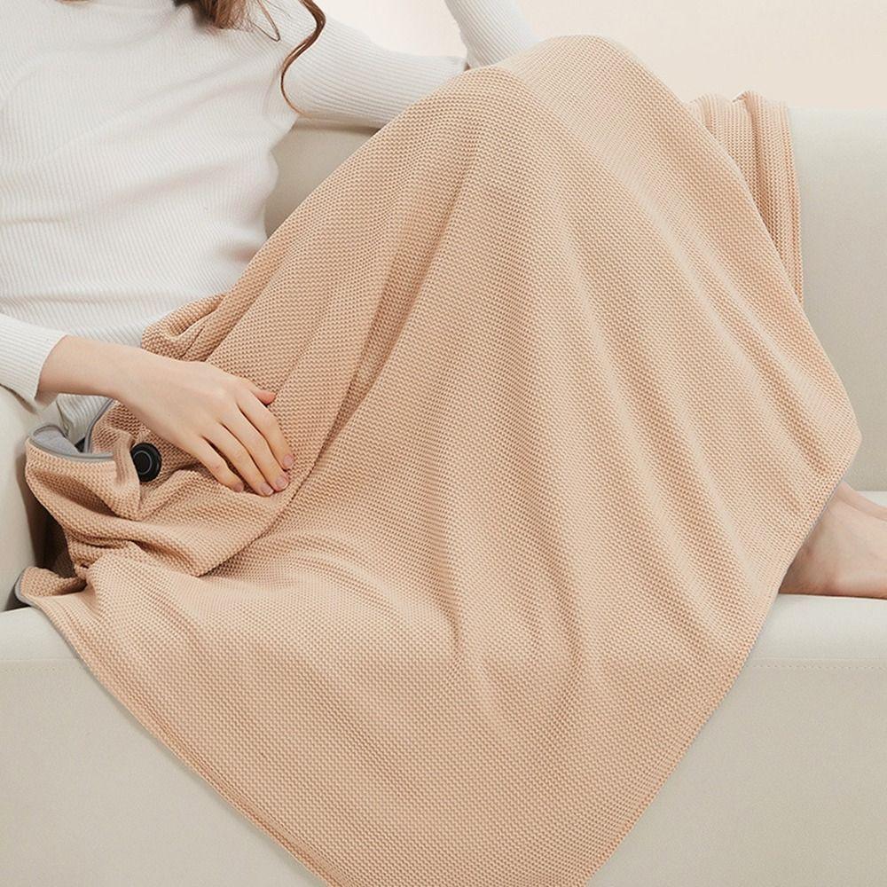 Электрическое одеяло с шапкой, 3 уровня нагрева, мягкий теплый шарф с подогревом на молнии, для использования зимой