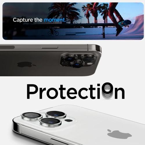 Spigen EZ Fit Optik Pro iPhone 15 Pro, iPhone 15 Pro Max, iPhone 14 Pro, iPhone 14 Pro Max пленка для камеры с набором пасты совместима с iPhone15Pro, iPh