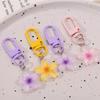 1/5Pcs Sweet Colorful Flower Keychain Hanging Jewelry Earphone Case Pendant Mini Keychain  Student