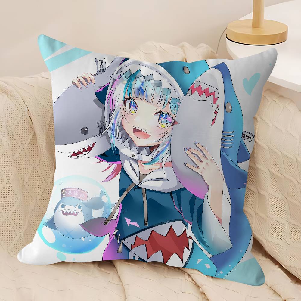 Musician G-Gawr G-Gura Pillowcase Toon Gift Cushion Cover Bedroom Home Sofa Chair Seat Decor Pillow Case