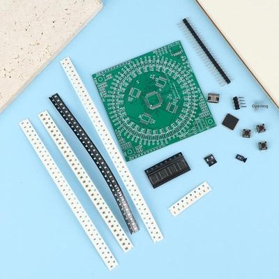 Lqfp64 Набор для практики пайки Плата схемы бегущего огня 5V Интерфейс Type-C Набор плат для DIY электронных проектов Обучение для начинающих