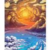 Frame Painting By Numbers For Adults Sunset Abstract Cloud Acrylic Paint With Numbers Package Starter Kit For Diy Crafts 40x50cm