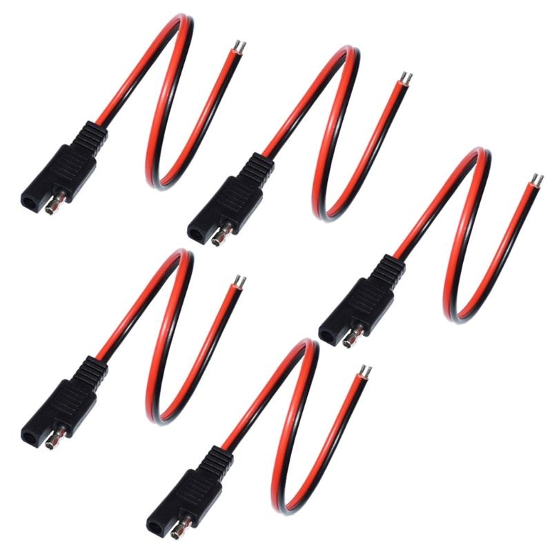 Practical 12AWG SAE Connectors Cable 1 Foot 5 Pack Designs for Efficient Solar Energy Transmission Daily Casual Use