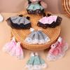 For 13Cm Doll Clothes Doll Dress Lace Plaid Dress-Up Doll Accessories Doll Clothes Changing