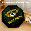 Автоматический 8-реберный зонт Green Bay Packers, Персонализированный складной зонт с текстом на имя, Зонт от дождя и солнца, Подарок
