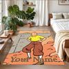 Crystal Velvet Rug Custom Name Text, Soft Non Slip Floor Mat Home DecorTintin