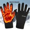 Winter Outdoor Fleece-Lined Cold-Proof Gloves, Sports Riding Skiing Touchscreen Gloves, Men's Thermal Gloves