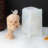 Силиконовые формы Череп на Хэллоуин Форма для эпоксидной смолы Форма для DIY ароматических свечей Инструмент для изготовления настольных украшений для поделок