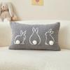 Square/Rectangular Easter Bunny Pillow Cover Plush Pillowslip Cartoon Throw Pillow Cover  Holiday