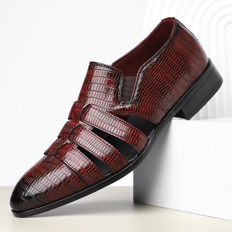 Модные высококачественные мужские сандалии ручной работы кожаные сандалии повседневные деловые сандалии дизайнерские сандалии-гладиаторы для мужчин полые кожаные туфли