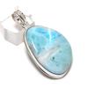 Larimar Gemstone 925 Sterling Silver Jewelry Pendant 2.01"