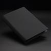 Minimalist Black A5 PU Leather Loose-Leaf Notebook with Black Card Paper Inner Pages