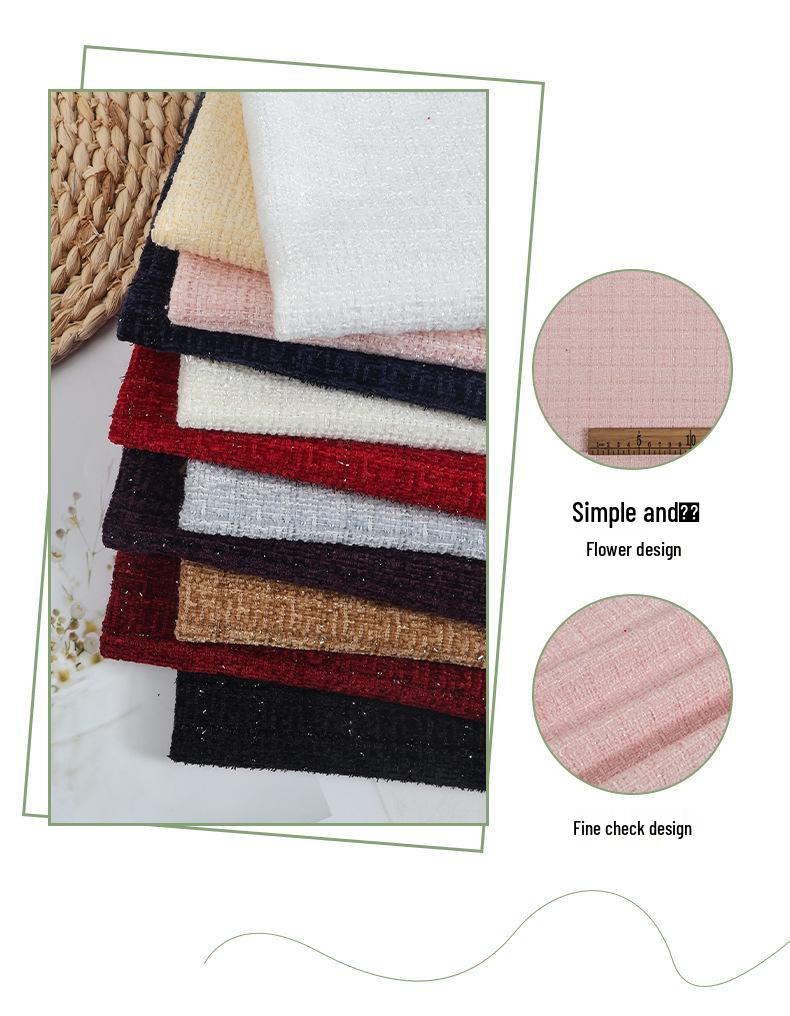 150cm Wide Korean Japanese Style Thick Weave Flannel Fabric - Polyester Wool Blend, Lightweight, Plain Colors, Ideal for Spring/Summer.