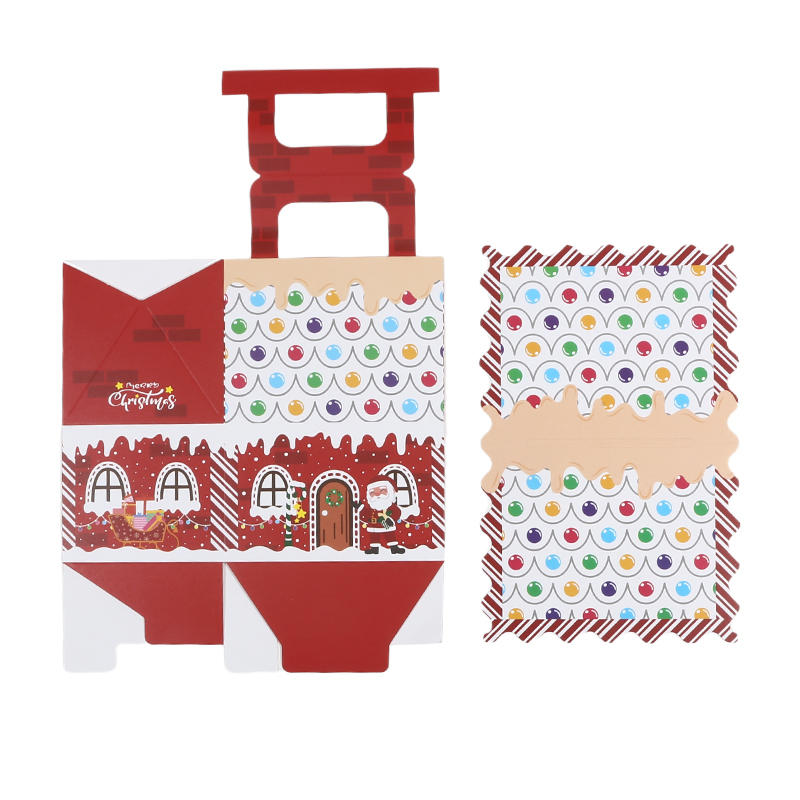 8 Pcs Cute Christmas Treat Candy Boxes Portable Dessert Packaging Case Small Cookie Containers Party Favor Supplies