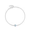Platinum Bracelet for Natural November Single Perfect for and Popular Gift Wrapping Included Women, Topaz, Birthstone, Stone, Pt950, Slim,