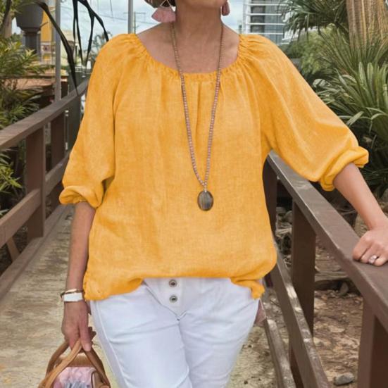 Женские топы с круглым вырезом и коротким рукавом, свободный крой, повседневные топы, однотонные, дышащие, легкие футболки