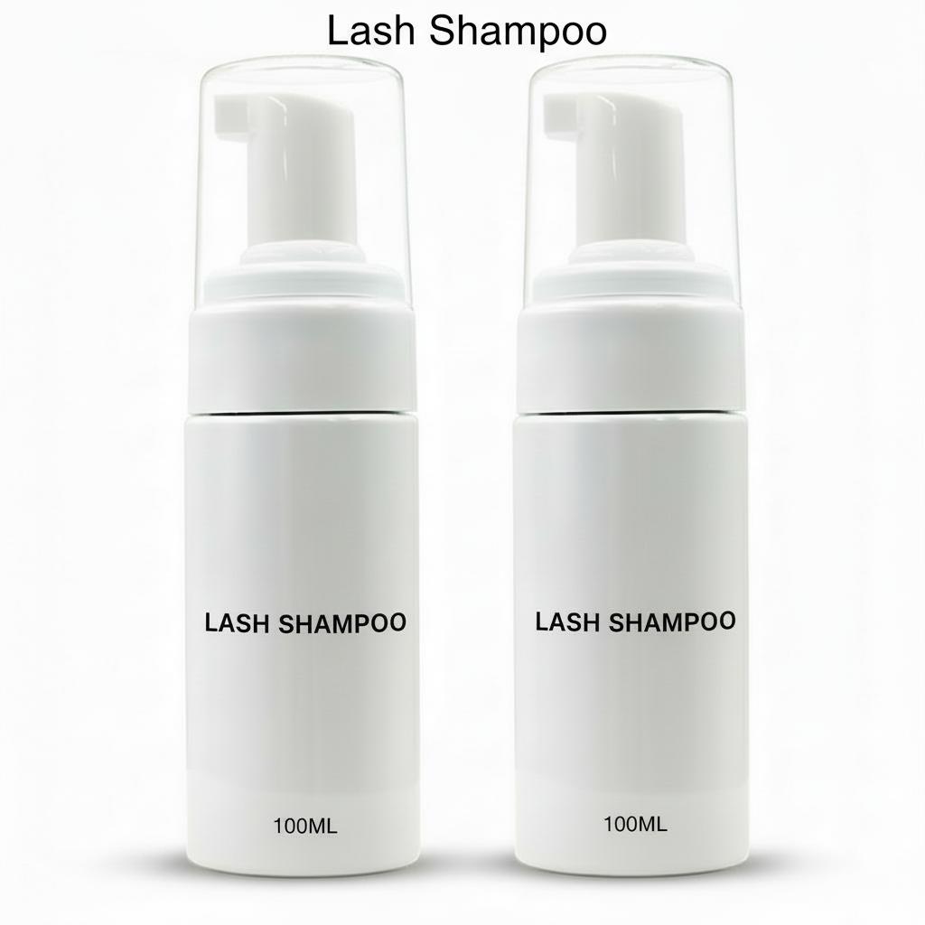100ml Lash Shampoo Foam Cleanser Pink Eyelash Extension Cleaning Mousse