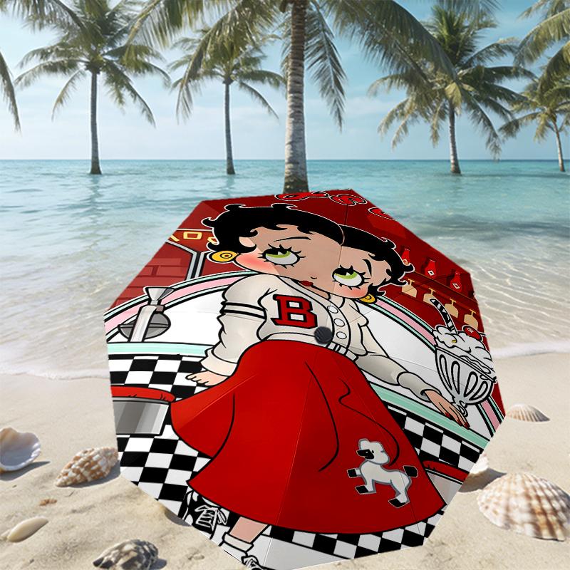 doll Print Umbrella Automatic Opening/ Closing - Portable Foldable Design - Daily use for Travel/Outdoor - Gift for Birthday