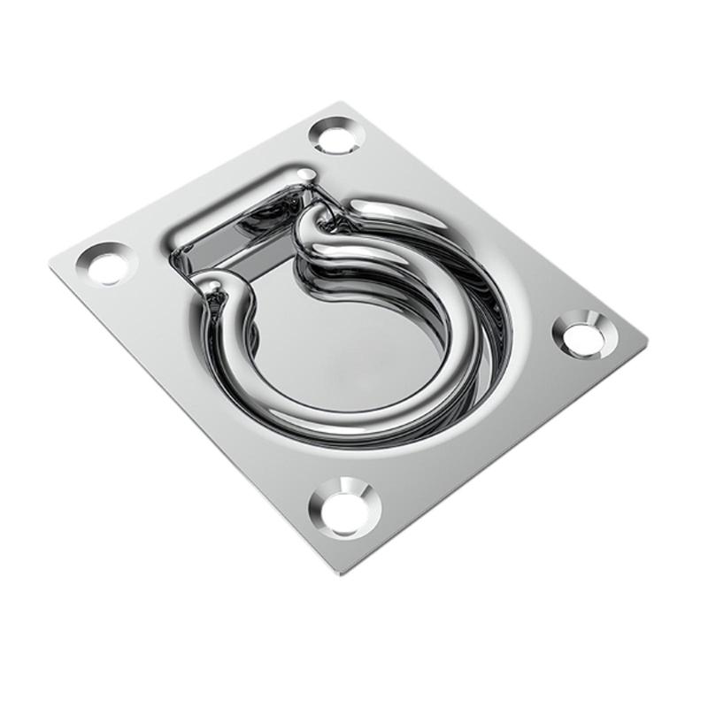Stainless Steel Locking Pull Ring Tie Down Anchor for Cabinet Locker Yacht